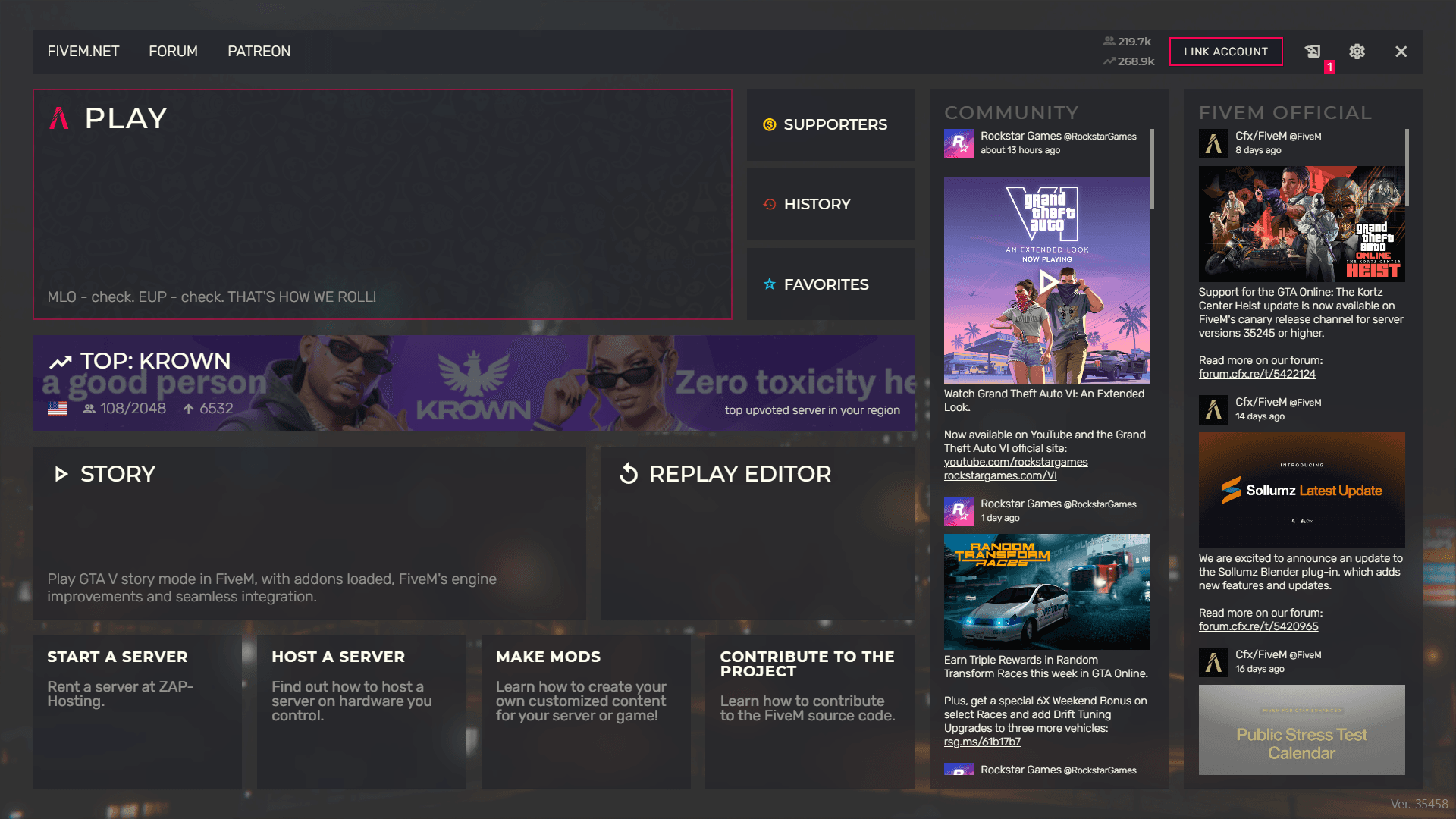 LegacyM application interface